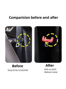 Car Seat Belt Buckle Clip Protective Cover,Car Seat Belt Lock Cover Anti-Scratch Silicon Auto Belt Clip Buckle Protector Car Interior Accessories