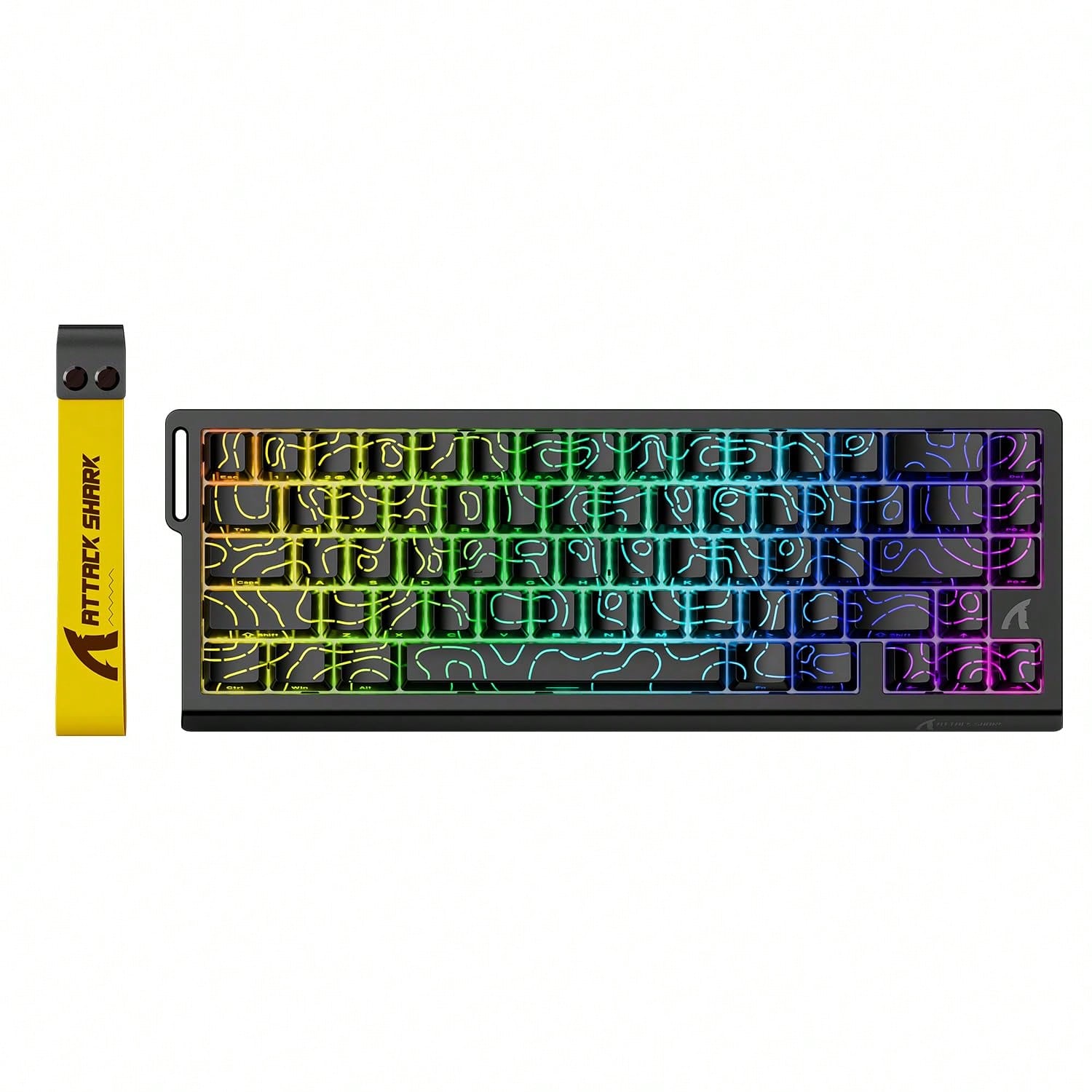 ATTACK SHARK X68 HE 8000Hz Ultra-Fast Trigger Keyboard, 0.01ms RT Precise Wired Gaming Keyboard, Magnetic Switches, Adjustable Trigger, Ultra-Fast Trigger, Quick Clicking, RGB Lighting, Compatible With PC