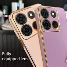 Phone Case, New Luxury, High-End, Sturdy, , Shock Resistant, Heavy-Duty TPU Soft Protection Back Cover, Shock Resistant For Phone Case, New Luxury, High-End, Sturdy, , Shock Resistant, Heavy-Duty TPU Soft Protection Back Cover, - Purple - View 4