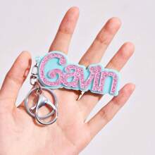 Personalized Acrylic Letter Keychain, Bag Hanging Keychain, Paired With Cute Pink Accessories, Perfect Gift For Back To School, Halloween Keychain Decoration,Chic Autumn, Urban Chill, Vintage - Multicolor - View 6