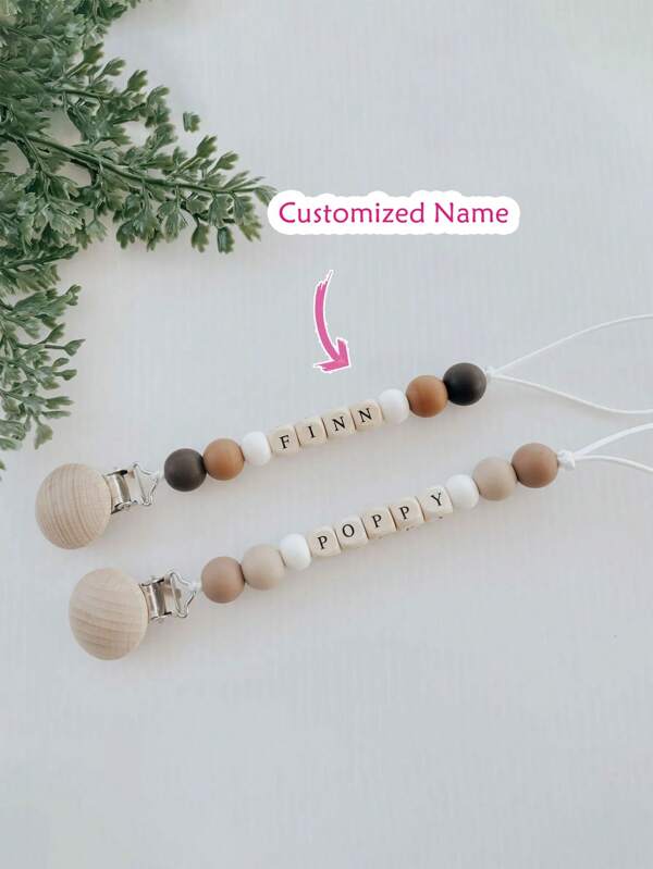 1pc Personalized Silicone Letter Text Name DIY Custom Name Tag, Charm For Bags, Backpacks, Luggage, Key Chain, Necklace Pendant, Beaded Flower Decoration, Cute Accessory, Small Gift, Glitter For Autumn/Winter, Festivals, Durable & Adorable