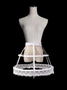 1 pezzo Sottogonna per donna in bianco/nero, per 4 stagioni, fresca per l'estate, sottogonna corta, sottogonna stile Lolita, sottogonna voluminosa per abito da sposa, sottogonna asimmetrica, sottogonna con 2 stecche in pizzo, sottogonna a forma di zucca con 2 stecche, sottogonna a forma di barile con 3 stecche, sottogonna con bordo in chiffon con 2-4 stecche, sottogonna a doppio bordo con 3-4 stecche, sottogonna a croce con 4 stecche, sottogonna con fessura aperta con 5 stecche, gabbia a più strati in acciaio forato, sottogonna stile barocco e Rococo regolabile, adatta per matrimonio, festa, esibizione, cosplay