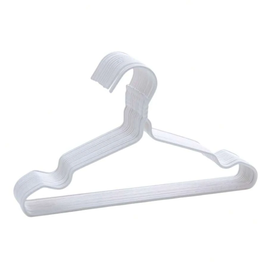 Perchas antideslizantes para ropa, engrosadas con ranura para el hombro, Estante Multiusos Para Secar Ropa, Ideal para Tus prendas, Cubierto Completo - Blanco - Ver 1