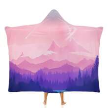 1pc Colorful Printed Hooded Beach Towel, Soft Quick Dry Anti-Sand Travel Blanket, Super Absorbent Lightweight Beach Poncho Towel Made Of Microfiber, Perfect For Beach, Travel, Gift For Family, Friends, Mother's Day Flowers, Personalized Gifts For Mom, Last Minute Gifts, Mother's Day Ideas, Mothering Sunday Gifts, Handmade Cards For Mum, Best Mother's Day Gifts Under $50