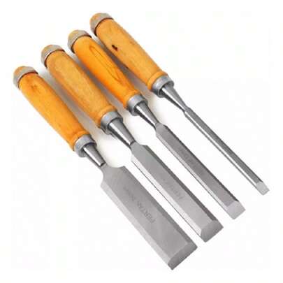 Kit Jogo Formão Profissional Entalhar Esculpir Madeira 4 Pçs