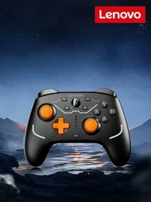 Lenovo 联想 S04 黑白游戏手柄，电池续航时间长，蓝牙连接，霍尔传感器 1000Hz，3 种连接模式，多功能操纵杆，带来身临其境的游戏体验，静音按钮，无线连接，兼容多种设备