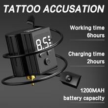 POSEIDON Wireless Tattoo Gun Kit, Rotary Tattoo Pen, 1500mAh Battery With Ring Switch, 10 Cartridge Needles, 6 Inks, Complete Cordless Tattoo Machine Kit For Beginners And Artist, Tattoo Supplies - Black - View 8