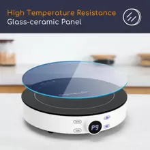 Aigostar Piastra a induzione da 2000W, fornello a induzione in vetroceramica. Controllo Touch con timer e spegnimento automatico. Adatto per pentole con fondo di diametro 12-26 cm. - Spina tipo E UE (220-240 V) - Visualizzare 5