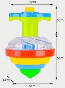 1 件有趣的 LED 音乐陀螺玩具、闪光旋转陀螺玩具、发光音乐旋转玩具、黑暗派对用品、生日礼物、圣诞礼物（部分零件颜色随机） - 彩色 - 查看 7