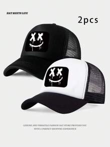 Adjustable Breathable Mesh Baseball Cap With Milan Italy Pattern Print, Unisex Outdoor Sun Hat For Daily Commute