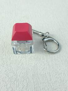 1PC Keyboard Keychain Decompression Toy - Portable, Multicolor PVC Material, Black, White, Blue, Red, Yellow, Gray, Finger Keyboard Toy, Button Gift For Adults Release Stress, Audible Click, Interchangeable Keycaps & Base, Thanksgiving/Birthday/New Year Gifts