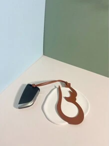 1 stuk Effen kleur PU Mode Minimalistisch Veelzijdig Nieuw Arabisch Letterontwerp Sleutelhanger, Geschikt voor koppels, studenten, kantoorpersoneel, dagelijks, datum, vakantie, reizen, cadeau voor vriend, vriendin, moeder, kindverjaardag
