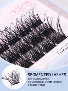 30pcs CC Curl Manga DIY Extended Tail Cross Fox Eyelashes Cluster,Manga Tip Tail Fairy Hair, Individual Lashes,Natural Look Wispy Soft And Fluffy False Eyelashes, Long-Lasting For Used Daily Makeup Extension Lashes DIY At Home ﻿ - C - 查看 5