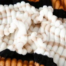 1入簡約條紋&格子&印花柔軟暖和被子,床和沙發多功能使用,適用於客廳和臥室家具裝飾