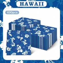 Servilletas de decoración para fiesta de cócteles con flores, decoración de mesa de comedor para fiestas con flores de colores surtidos, adecuado para fiestas festivas, bodas, meriendas, suministros de decoración para fiestas de cumpleaños - Multicolor - Ver 17