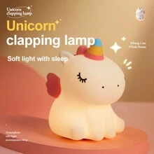 1pc Cute Dinosaur, Unicorn, Peculiar Bird LED Lamp, Soft Skin-Friendly, Silicone Material, TYPE-C Charging, 3-Level Dimming, Suitable For Bedroom, Nursery, Home Decor, Desk Decor, Lovely Gift For Friends, Boys, Girls, Infants
