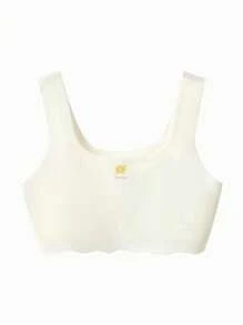 Balabala Girls' Training Bra, Anti-Exposure Design For Growth - White Tone - View 1