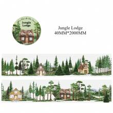 1 Roll Of 4CM Wide * 2M Long Two Styles Of Stickers Forest Animal Flower Garden Fence Mushroom Handbook Tape Stickers Aesthetic Stickers For Scrapbook Journaling Water Bottles Laptop, Scrapbooking Supplies Kit, Waterproof Vinyl Bullet Junk Journal Stickers For Adults Back To School
