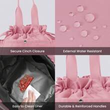 Lunch Bag Women Reusable Insulated Lunch Bag Stain-Resistant, Large Capacity Lunch Box For Women Perfect For Office, Picnic, Outdoor Reusable Blue Insulated Tactical Lunch  Bag Insulated Tactical - 粉色 - 查看 5