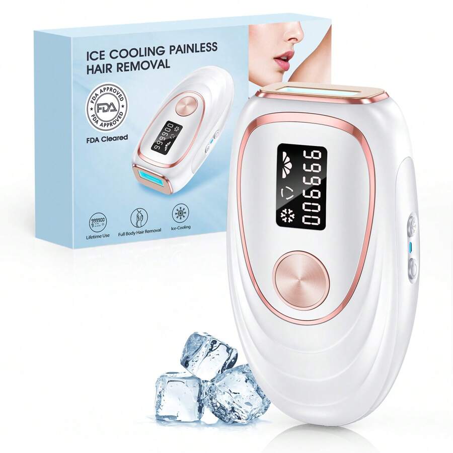 Hair Removal Laser Device With Cooling System For Women And Men,IPL Hair Removal, Upgraded To 999,900 Flashes Permanent At Home Epilation Painless Cleared For Armpits Bikini Legs Whole Body,Best Gift For Your Lover, Friends, Families - 美規A型插(110-127V) - 查看 1