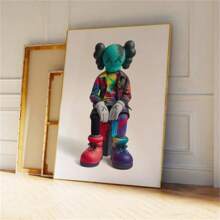 1 件 KAWS 时尚墙饰，客厅、卧室、装饰画，送给朋友的礼物，无框