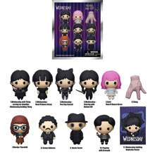 1pc Official Licensed "" Blind Bag Keychain, Random 1 Piece 3D Cute Character Figurine Charm, Including Wednesday Addams, Edith Sinclair, Thing, Marilyn Addams, , Uncle Fester, Pugsley Addams And Other Classic Characters, Cartoon Style Detailed And Vivid, Blind Bag Design Adds Surprise And Collection Fun - Multicolor - View 3
