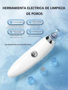 Ultrasonic Cleaner Facial Scrubber Skin Peeling Portable, Blackhead Remover, 4 Suction Probes, Electric Blackhead Extractor, Pore Cleaner Vacuum Machine For Face Care