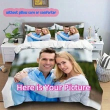 Conjunto de Capa de Edredom Personalizada com Fechamento de Zíper - Conjunto de Roupa de Cama em Poliéster de Impressão Digital com 2 Fronhas, Resistente a Rasgos, Lavável em Máquina, Presente Personalizado - Sem Edredom, Tema de Desenhos Animados Lavável, Leve, Respirável, Aconchegante, Confortável, Quente, Suave, Personalização Simples, Única, Presente Ideal para Ele, Presente Ideal para Ela, Presente Ideal para Namorado, Presente Ideal para Namorada, Presente Ideal para Pai, Presente Ideal para Mãe, Presente Ideal para Amigos, Presente Ideal para Família , Dela, Namorado, Namorada, Pai, Família, Mãe, Amigos para Aniversários, Formatura, Inauguração da Casa, Casamentos, Aniversários Sofá, Cama, Carro, Sala de Chá, Quarto, Sala de Estar