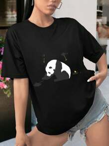 Pandamonium Women's women T-women's Shirt - Fun and Unique Graphic women's Tee
