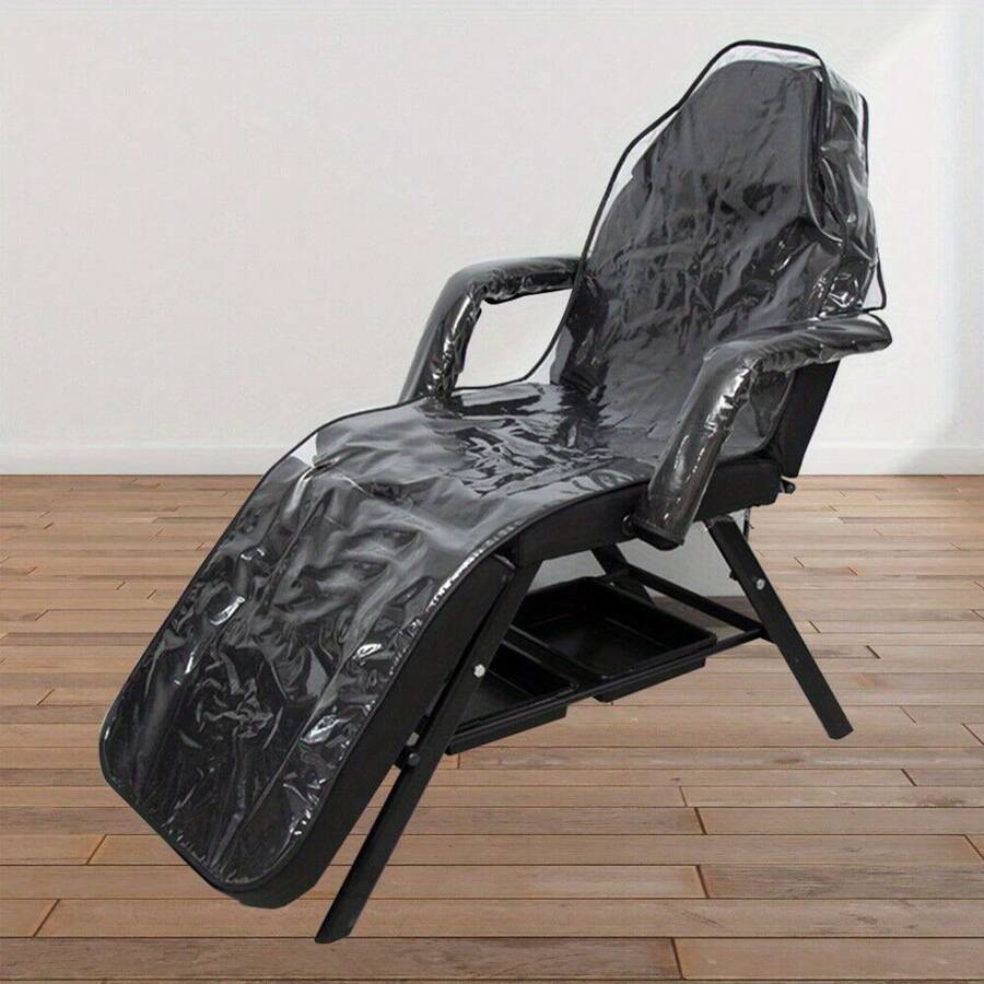 Premium Plastic PVC Protective Cover For Beauty Bed - Clear With BLACK Trim - Transparency - View 1