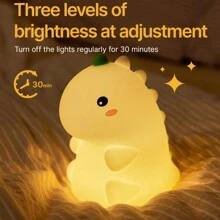1pc Cute Dinosaur, Unicorn, Peculiar Bird LED Lamp, Soft Skin-Friendly, Silicone Material, TYPE-C Charging, 3-Level Dimming, Suitable For Bedroom, Nursery, Home Decor, Desk Decor, Lovely Gift For Friends, Boys, Girls, Infants