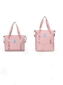 1pc Large Capacity Luggage Bags, Travel Bags, Travel Storage Bags, Airport Travel Clothing, Travel Supplies, Luggage Bags, Back To School, Student Bags, Eid Gift Ideas, Women, Girls, Valentine's Day Gifts, For Mom, Birthday Gifts, Mom, Friends, Gym Bags Bag For School School Accessories School Stuff - Red Violet - View 12