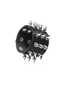1/4 pièces Set de bracelets  clouté punk - Bracelets en PU fait main avec clous, style piqué, style emo des années 80 pour hommes et femmes, bracelets PU avec rivets pour fête, cadeaux, bal de promo, Halloween