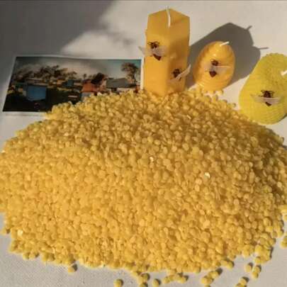 100g,500g,2,2lb/1000g Cera de Abelha Amarela Pastilhas de Cera de Abelha Cera de Abelha Pura a Granel Pellets para Velas de Cera de Abelha DIY