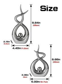 1 paio di decorazioni in ceramica di alta qualità e design moderno, adatto per Mobile TV, Soggiorno, Cantinetta vini, Libreria, Decorazione ufficio, ottimo regalo per il Ringraziamento, Natale, Festa del papà - Multicolore - Visualizzare 7