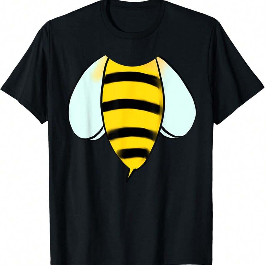 Bee Halloween Costume T-Shirt - Cute Bumblebee Outfit T-Shirt - Black - View 1
