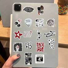 100pcs Y2K Downtown Girls Sticker Set, Cartoon Cute Graffiti Waterproof Vinyl Stickers For Water Bottles, Laptops, Phones, Skateboards, Guitars, Luggage, Scrapbooks, Helmets, Kids, Teens And Adult Party Decorations - Black - View 5