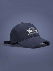 Baseball Cap. Alphabet Embroidered Hat Fashionable Deep Top Widened Brim Baseball Cap Highlights Small Face