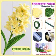 233 件彩色风信子管道清洁花套装 - 婚礼、情人节、母亲节、同学礼物、情人节、节日派对家居装饰的完美组合 - 彩色 - 查看 12