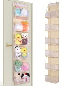 1pc 6 lớp treo trên cửa, tổ chức lưu trữ mỹ phẩm treo tường, giá đỡ lưới dung tích lớn có túi trong suốt túi đựng đồ treo, cho nhà bếp, phòng tắm, tủ quần áo, phòng ngủ, ký túc xá, tã trẻ em, đồ chơi trẻ em. (6 lớp nhiều màu) phòng ngủ, tổ chức, lưu trữ tại nhà, áo phông trắng nữ, quần đen nữ, quần áo mùa đông cho nữ, váy, - Lưới sáu màu nhiều màu - Xem 17