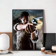 1pc Wall Arts Posters Vintage Game Psycho Break The Evil Within Wall Art Decoration Printed Posters Frameless Club Bar Retro Mural Bedroom, Canvas Art, High Quality, Without Frame/With Frame ,Wall Art With Frame