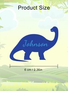 自定义名称恐龙贴纸、恐龙贴纸、恐龙标签、姓名贴纸、水瓶、男孩、姓名贴纸、恐龙乙烯基贴花、恐龙、霸王龙、返校季、男孩礼物 - 彩色 - 查看 2