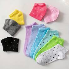 20 Pairs Of Candy Color Socks, Casual Breathable Low Top Socks, Women's Stockings And Stockings - 彩色 - 查看 6