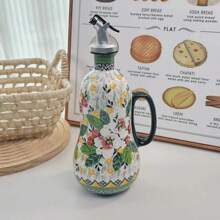 Ceramic Oil Pot Household Anti Hanging And Leak Proof Vegetable Oil Bottle Kitchen Heat-Resistant Peanut Oil Soy Sauce Olive Oil Bottle Vinegar Pot