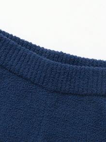 Balabala Baby Red Fleece Pajama Set, Warm And Festive Lunar New Year Wear - Blue Tint - View 8