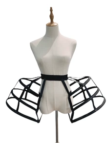 1 pezzo Sottogonna per donna in bianco/nero, per 4 stagioni, fresca per l'estate, sottogonna corta, sottogonna stile Lolita, sottogonna voluminosa per abito da sposa, sottogonna asimmetrica, sottogonna con 2 stecche in pizzo, sottogonna a forma di zucca con 2 stecche, sottogonna a forma di barile con 3 stecche, sottogonna con bordo in chiffon con 2-4 stecche, sottogonna a doppio bordo con 3-4 stecche, sottogonna a croce con 4 stecche, sottogonna con fessura aperta con 5 stecche, gabbia a più strati in acciaio forato, sottogonna stile barocco e Rococo regolabile, adatta per matrimonio, festa, esibizione, cosplay