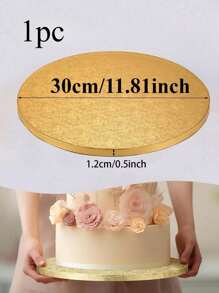 1pc 8/10/12 Inch Round Cake Board, Thick Cardboard, Sturdy Cake Base, Cake Pad, Suitable For Baking DIY Cakes And Pastries, Home Kitchen Baking Accessories, Mother's Day, Easter
