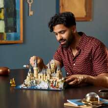 Castle And Grounds Building Set, Display Model Gift Idea For Adults, Collectible Playset To Celebrate Birthday, 76419,Christmas Gift,Not Lego,Lego Sets,Lego Toys Legoblocks - 1 Color - View 3