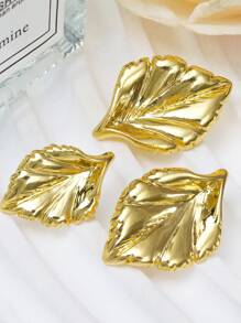 10 个/包不对称光泽叶形纽扣，适用于女式衬衫、开衫、连衣裙、外套、毛衣、夹克、手袋 DIY 配件、珠宝盒 - 彩色 - 查看 6