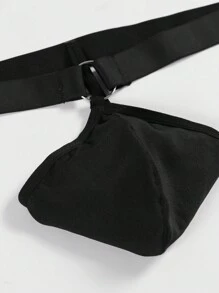 1 Set Men's Sexy Black Thong Brief And Garter Belt Undergarment - Black - View 8